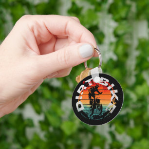 Dirt bike motocross rider keychain