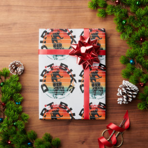 Dirt bike motocross rider wrapping paper