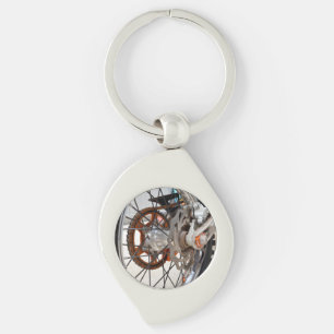 Dirt Bike Motorbike Wheel Cogs, Metal Keyring