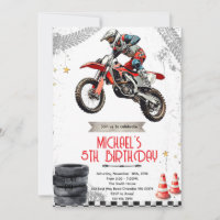 Dirt Bike motorcross birthday invite