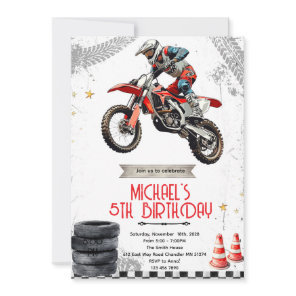 Dirt Bike motorcross birthday invite