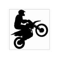 Dirt Bike Motorcycle / Motocross Rubber Stamp