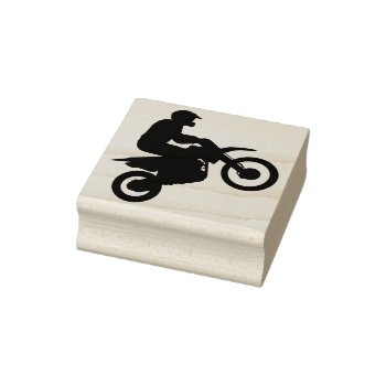 Dirt Bike Motorcycle / Motocross Rubber Stamp by Sandpiper_Designs at Zazzle