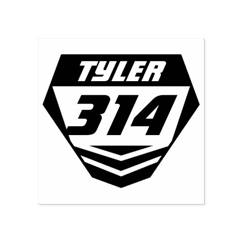 Dirt Bike Motorcycle Racing Front Number Plate Rubber Stamp