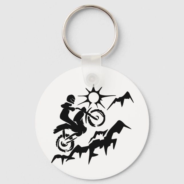 Dirt Bike Mountain Keychain (Front)