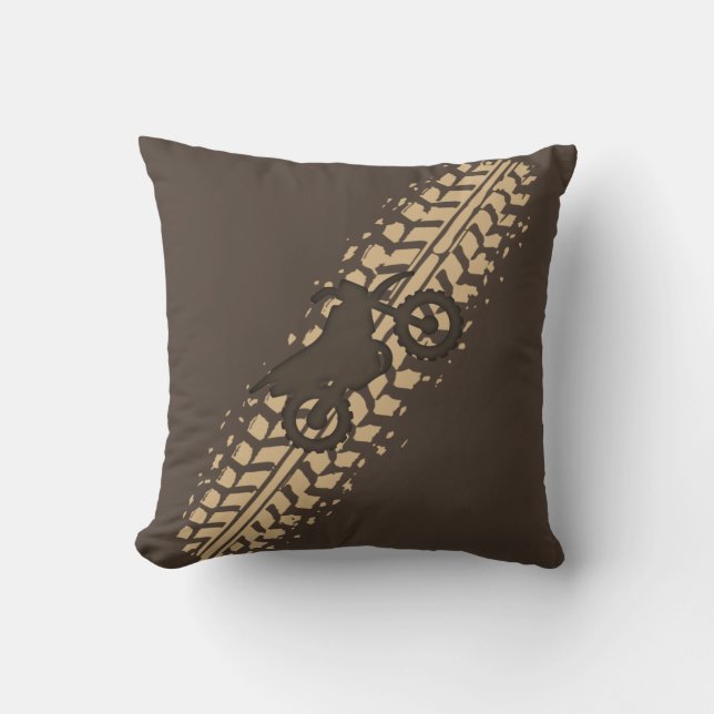 Dirt Bike Mud Throw Pillow (Front)