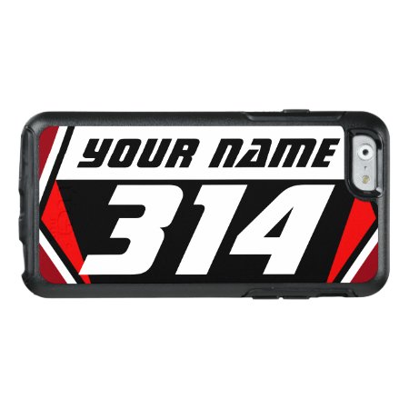 Dirt Bike Mx Racing Number - Red - White Number Otterbox Iphone 6/6s C