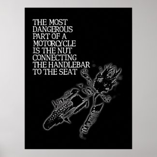 Dirt Bike Nut Motocross Funny Poster Humor print