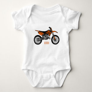 Dirt bike off-road motorcycle / motocross cartoon baby bodysuit