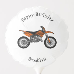 Dirt bike off-road motorcycle / motocross cartoon balloon