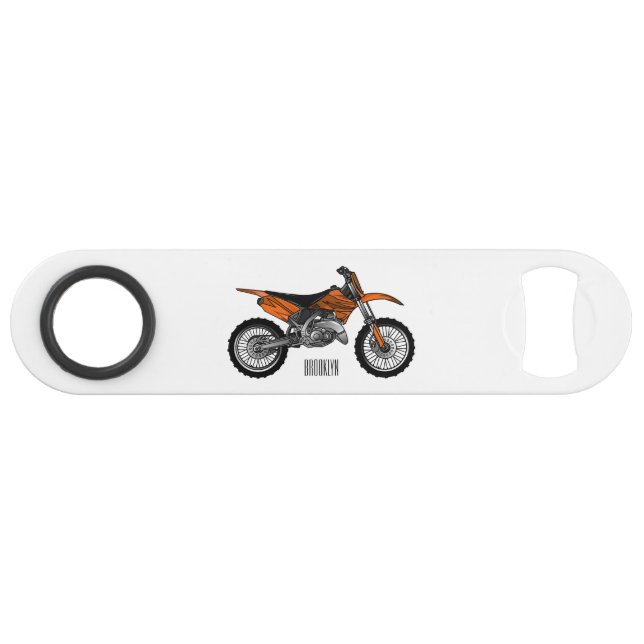 Dirt bike off-road motorcycle / motocross cartoon bar key (Front (Horizontal))