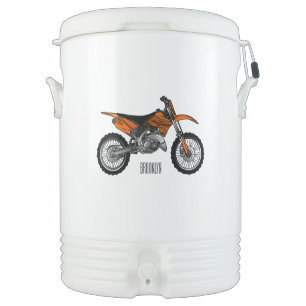 Dirt bike off-road motorcycle / motocross cartoon beverage cooler