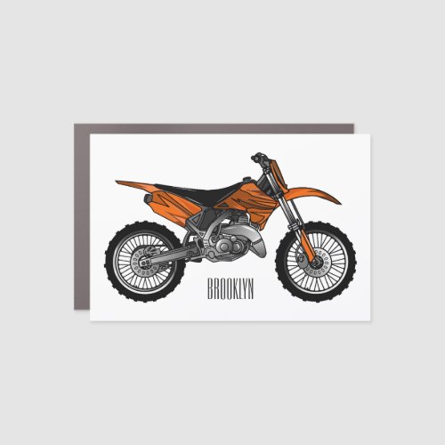 Dirt bike off_road motorcycle  motocross cartoon  car magnet