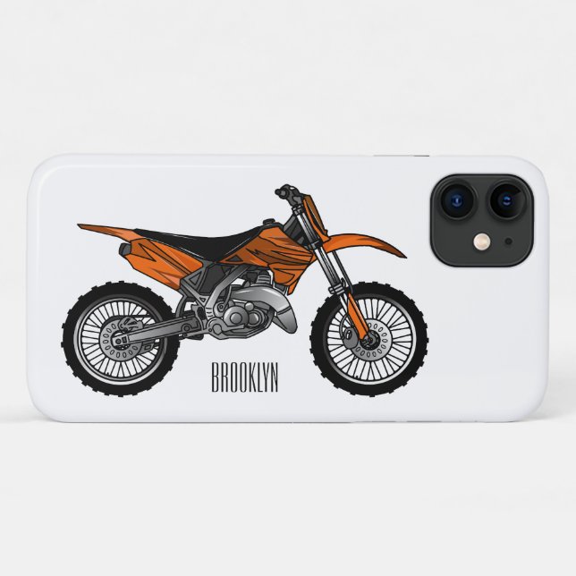 Dirt bike off-road motorcycle / motocross cartoon Case-Mate iPhone case (Back (Horizontal))