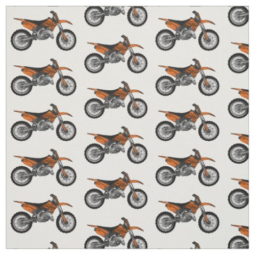 Dirt bike off_road motorcycle  motocross cartoon fabric