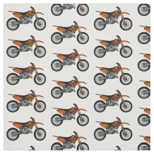 Dirt bike off-road motorcycle / motocross cartoon fabric (Swatch)