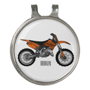 Dirt bike off-road motorcycle / motocross cartoon golf hat clip