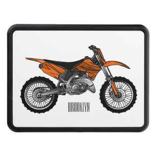 Dirt bike off-road motorcycle / motocross cartoon hitch cover