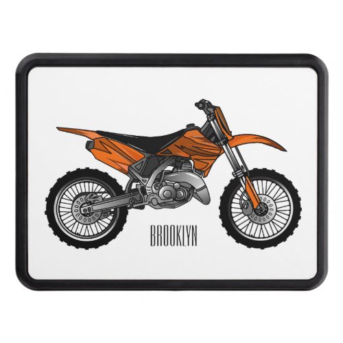 Dirt bike off_road motorcycle  motocross cartoon hitch cover