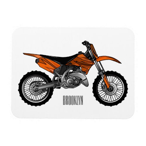 Dirt bike off_road motorcycle  motocross cartoon magnet