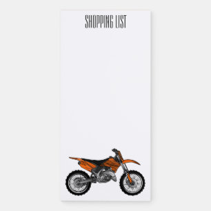 Dirt bike off-road motorcycle / motocross cartoon magnetic notepad