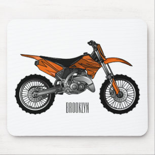 Dirt bike off-road motorcycle / motocross cartoon mouse pad