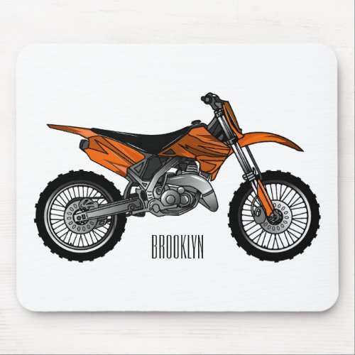 Dirt bike off_road motorcycle  motocross cartoon mouse pad