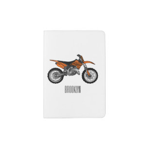 Dirt bike off-road motorcycle / motocross cartoon passport holder