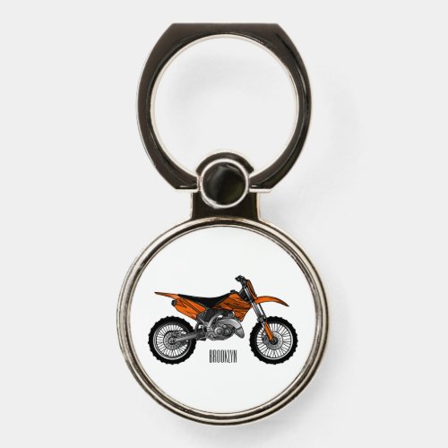 Dirt bike off_road motorcycle  motocross cartoon phone ring stand