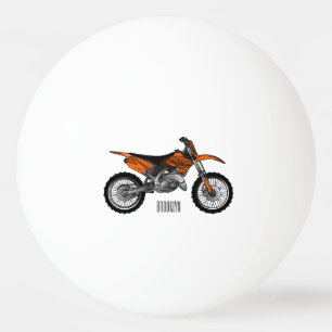 Dirt bike off-road motorcycle / motocross cartoon ping pong ball