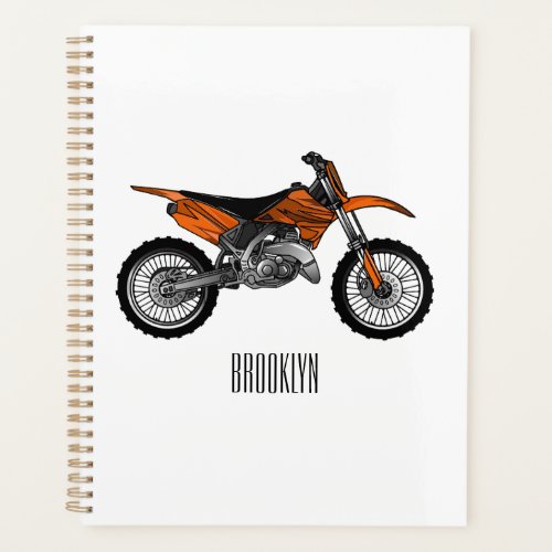 Dirt bike off_road motorcycle  motocross cartoon planner