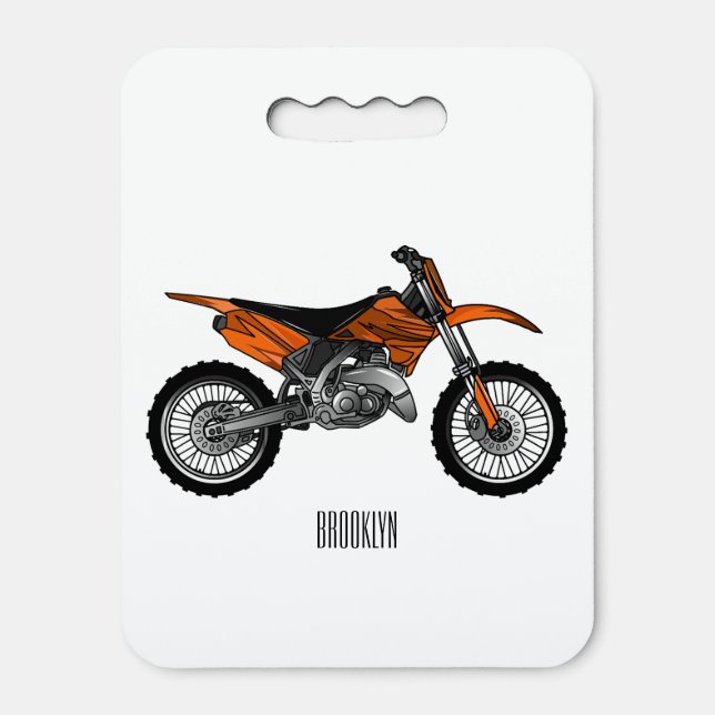 Dirt bike off-road motorcycle / motocross cartoon seat cushion (Front Vertical)
