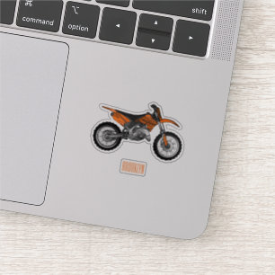 Dirt bike off-road motorcycle / motocross cartoon sticker