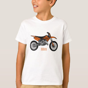 Dirt bike off-road motorcycle / motocross cartoon T-Shirt
