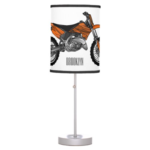 Dirt bike off_road motorcycle  motocross cartoon table lamp