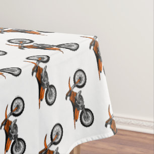 Dirt bike off-road motorcycle / motocross cartoon tablecloth