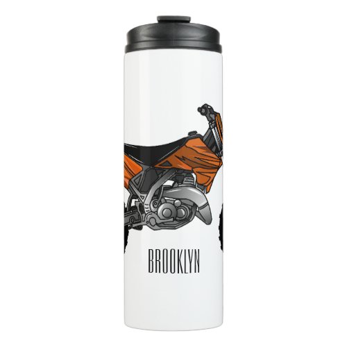 Dirt bike off_road motorcycle  motocross cartoon thermal tumbler