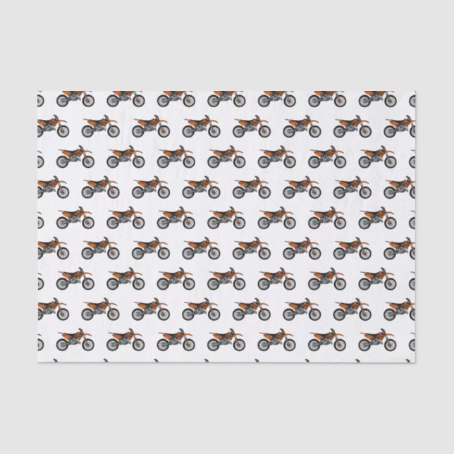 Dirt bike off-road motorcycle / motocross cartoon tissue paper (Front)