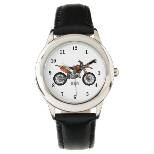 Dirt bike off_road motorcycle  motocross cartoon watch