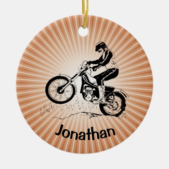 Dirt Bike Ornament (Front)