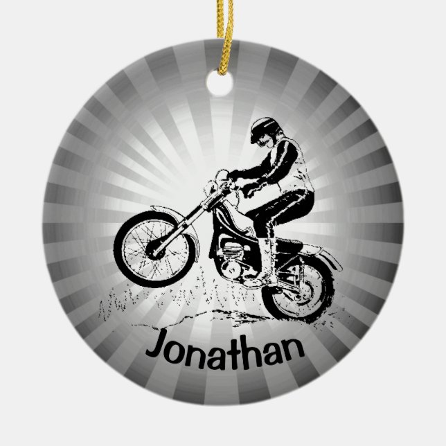 Dirt Bike Ornament (Front)