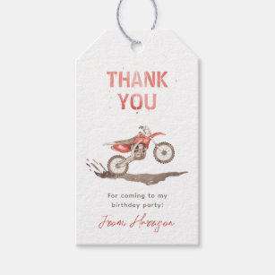 Dirt Bike Party Favor Tags   Racing Favor Tags