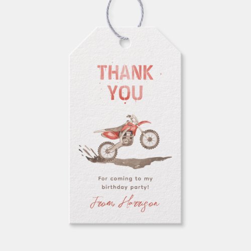 Dirt Bike Party Favor Tags  Racing Favor Tags