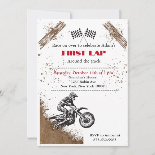 Dirt Bike Party Invitation 