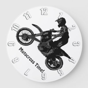 Dirt-bike Racer Large Clock