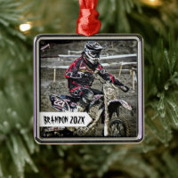 Dirt Bike Racer Personalized Name Photo