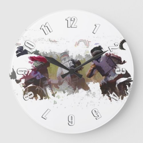 Dirt_bike Racers Large Clock