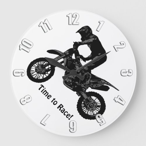 Dirt_bike Racing Large Clock