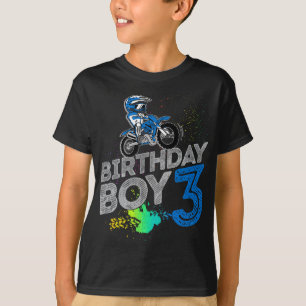 Dirt Bike Rider 3 Years Old Motocross 3rd Birthday T-Shirt