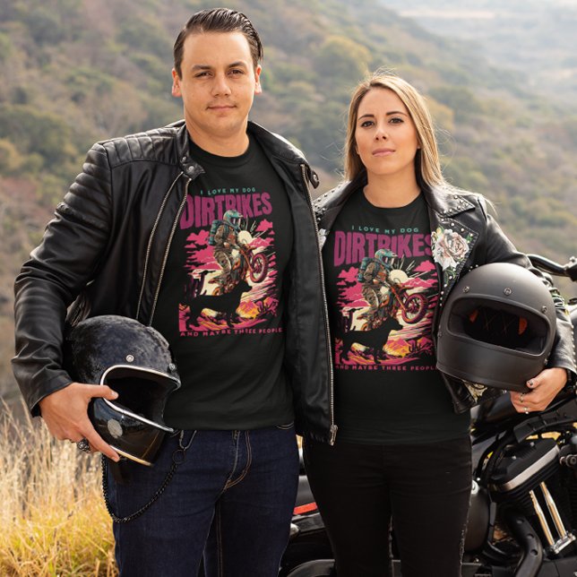 Dirt bike rider dog dad dog mom adventure T-Shirt (Creator Uploaded)